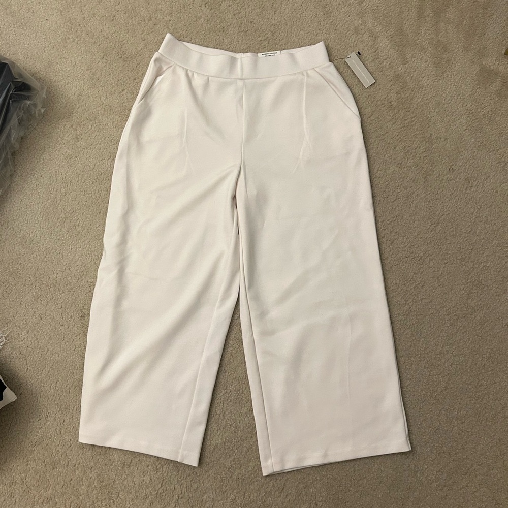 Elegant Cream Wide Leg Pants